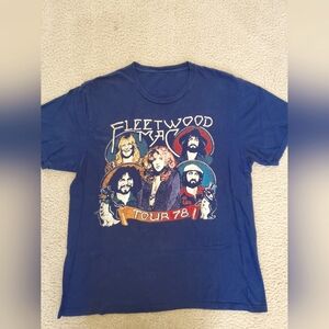 Fleetwood Mac Blue Graphic Band T-Shirt Large Xlarge